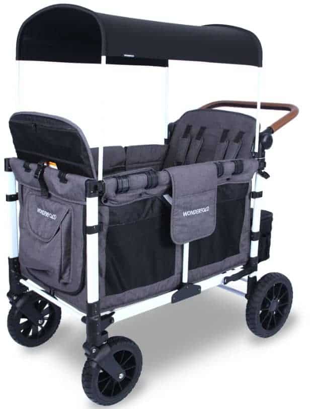 Wonderfold Wagon W4 Luxe Charcoal Gray White Frame