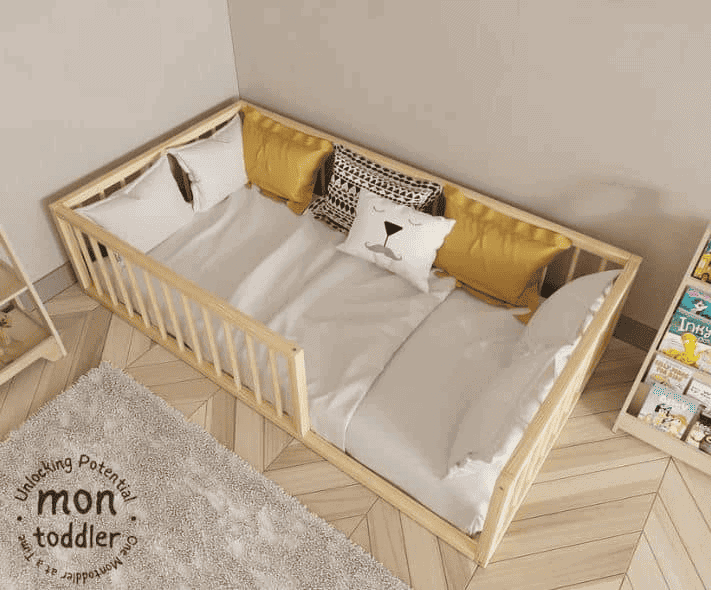 Montoddler Toddler Bed with Rails