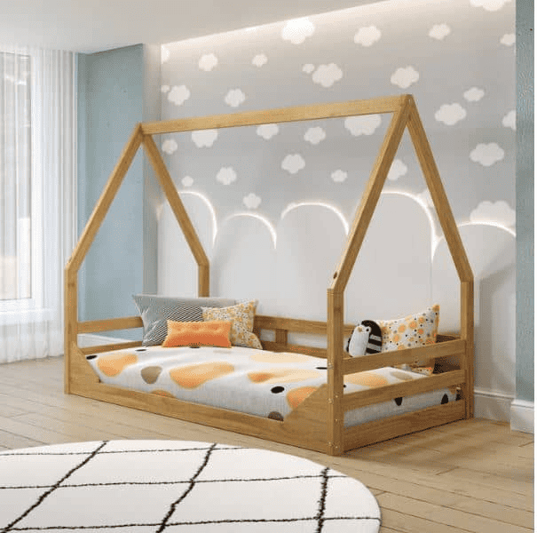 P'KOLINO Casita Kids Montessori inspired Wood Floor Twin Bed