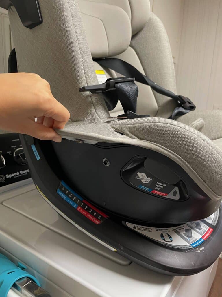 Removing Nuna Car Seat Cover step 1