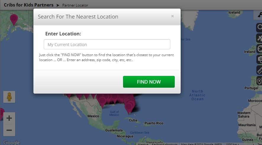 Crib for Kids partner locator
