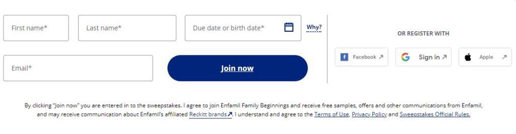 Enfamil Family beginning pack formula sample