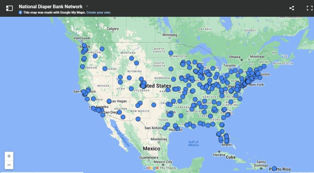 National Diaper Bank Network Map