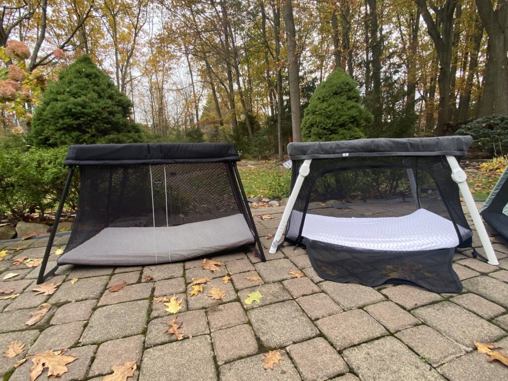 Comparison of Travel Cribs with and without side opening