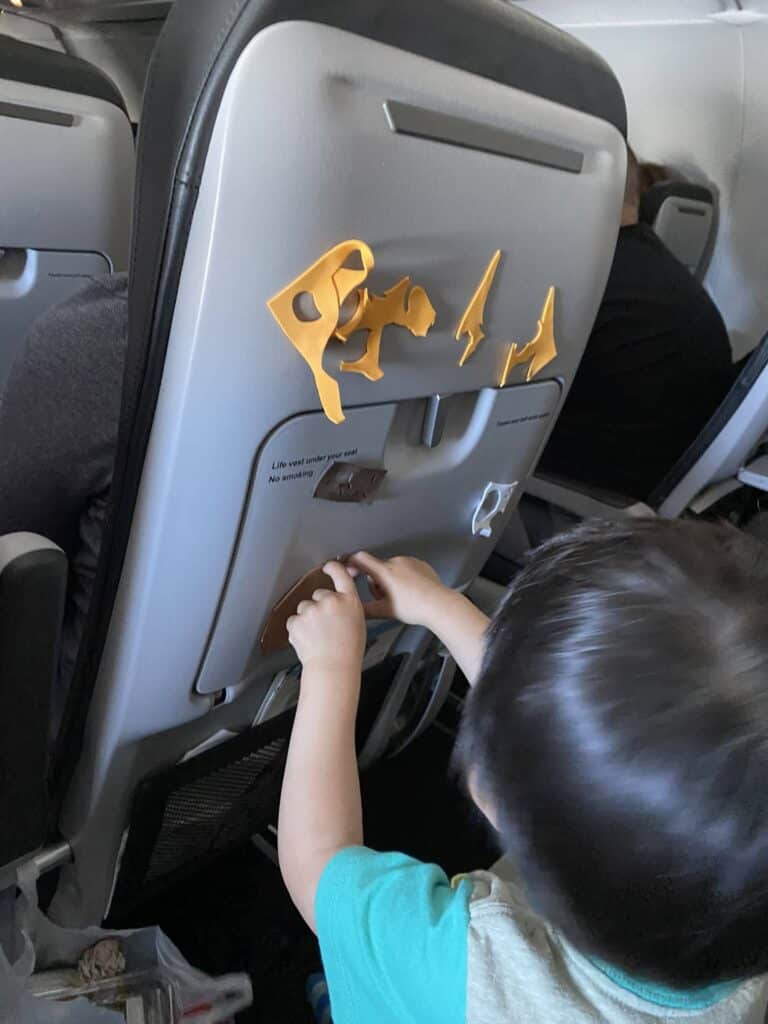 Keep toddler busy during departure and landing time