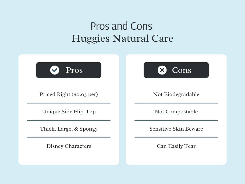 Pros and Cons Huggies Natural Care Baby Wipes