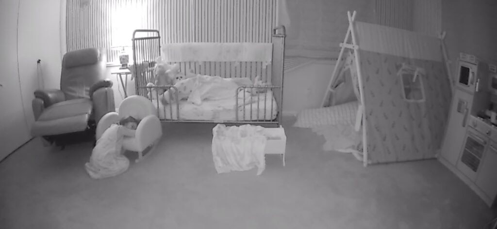 Crib to Toddler Bed - Goodbye Crib, Hello Chaos 7 Sleep in the chair