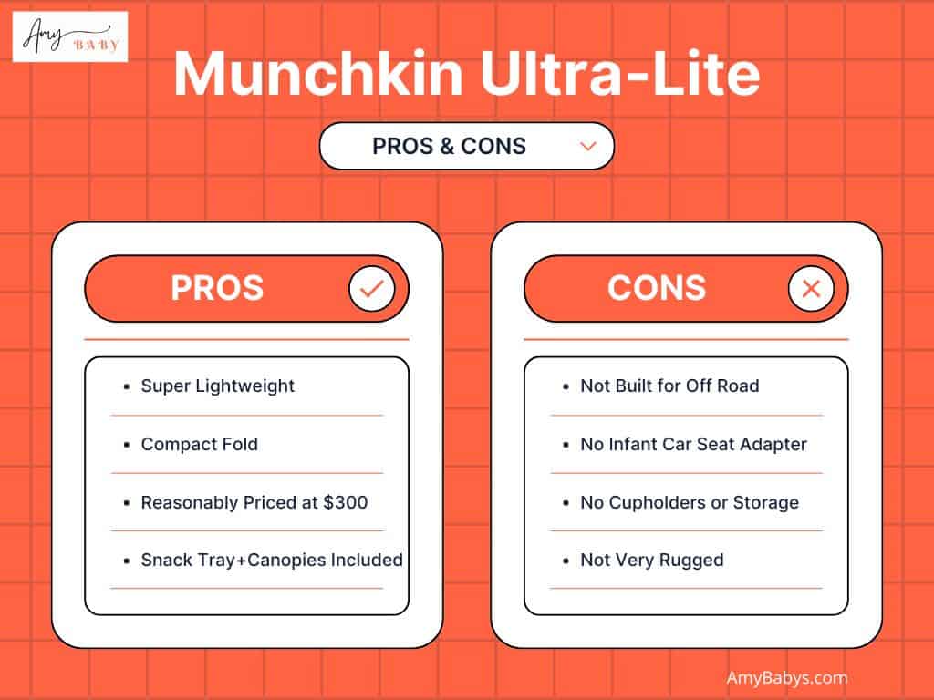 Munchkin ultra lite stroller wagon pros and cons
