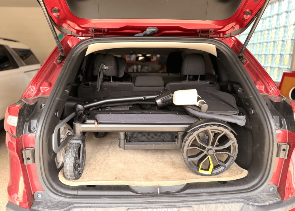 Stroller wagon in the trunk of a car