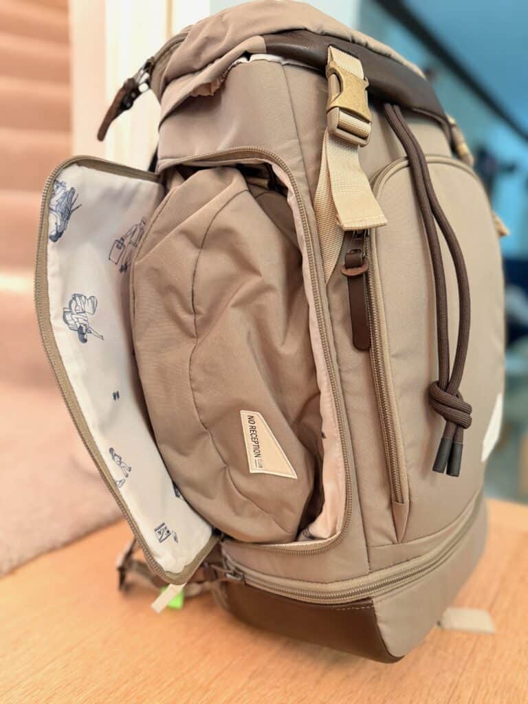 Side Essentials Compartment of No Reception Club Bag