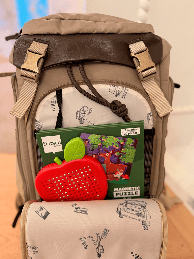 Kids activity in front pocket