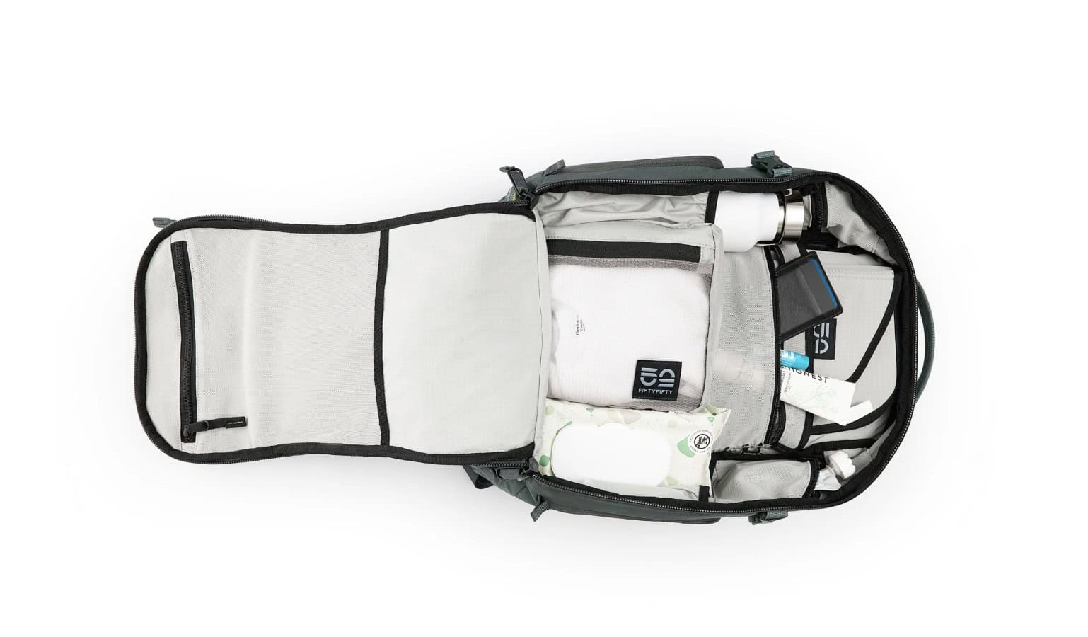Inside of Fifty fifty ready 22 L Diaper Bag 